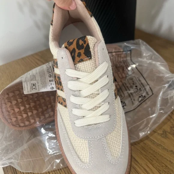 New Never Worn. Leopard Print Women's Sneakers - Picture 3 of 4